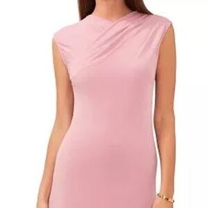 Vince Camuto draped cross neck midi